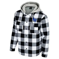 Men's Colosseum Black/White Air Force Falcons Buffalo Plaid Full-Zip Jacket