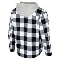 Men's Colosseum Black/White Air Force Falcons Buffalo Plaid Full-Zip Jacket