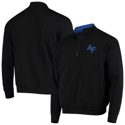 Men's Colosseum Black Air Force Falcons Tortugas Logo Quarter-Zip Jacket