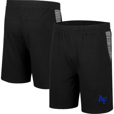 Men's Colosseum Black Air Force Falcons Wild Party Tri-Blend Shorts