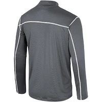 Men's Colosseum Charcoal Air Force Falcons Cameron Quarter-Zip Windshirt