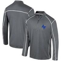 Men's Colosseum Charcoal Air Force Falcons Cameron Quarter-Zip Windshirt