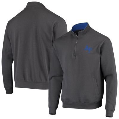 Men's Colosseum Charcoal Air Force Falcons Tortugas Logo Quarter-Zip Jacket