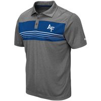 Men's Colosseum Heathered Charcoal Air Force Falcons Smithers Polo