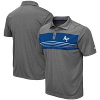 Men's Colosseum Heathered Charcoal Air Force Falcons Smithers Polo