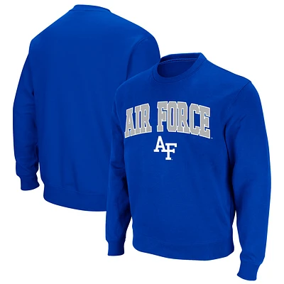 Men's Colosseum Royal Air Force Falcons Arch & Logo Pullover Sweatshirt