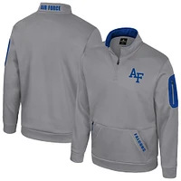 Veste polaire à quart de zip Air Force Falcons Mainframe pour homme Colosseum Silver