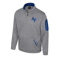 Veste polaire à quart de zip Air Force Falcons Mainframe pour homme Colosseum Silver
