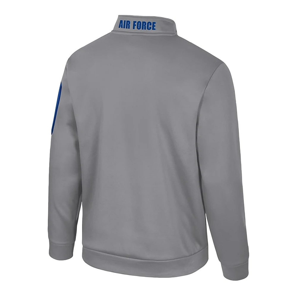 Veste polaire à quart de zip Air Force Falcons Mainframe pour homme Colosseum Silver