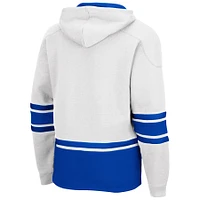 Men's Colosseum White Air Force Falcons Lace Up 3.0 Pullover Hoodie