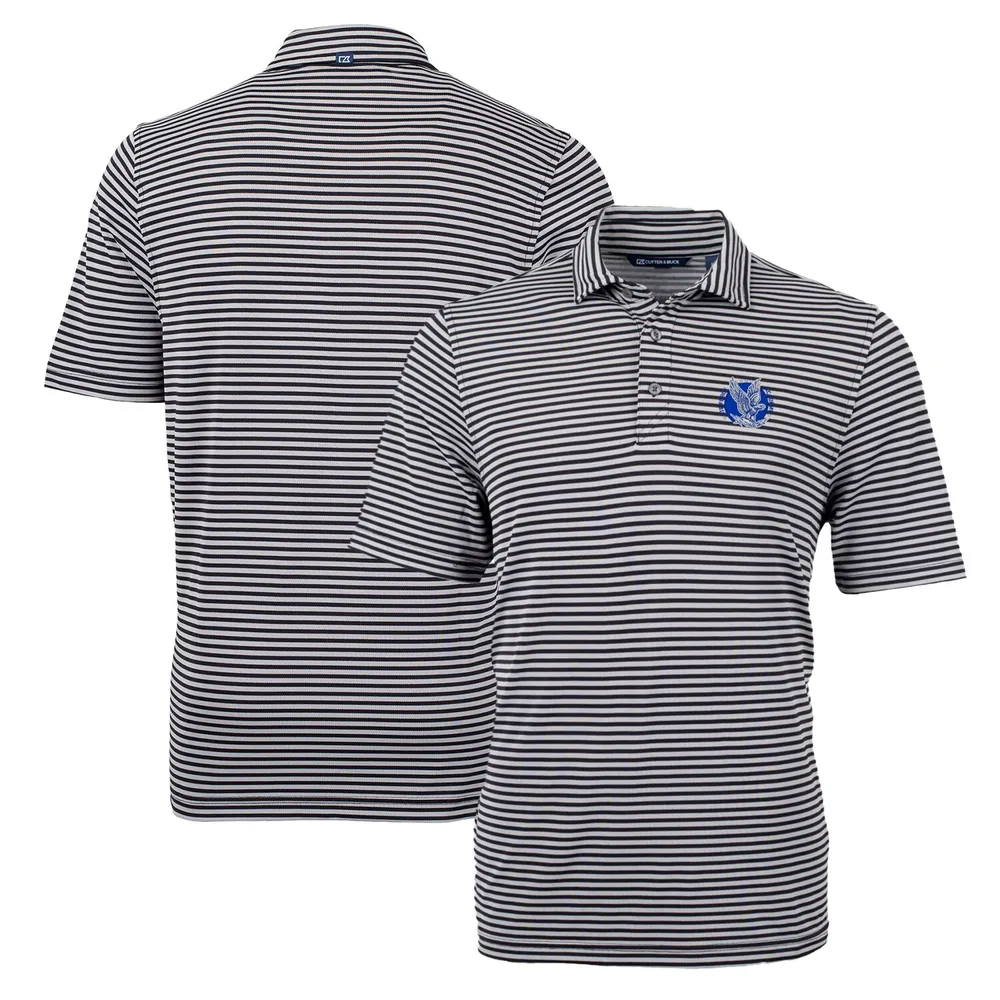 Men's Cutter & Buck Blue Air Force Falcons Forge Pencil Stripe Stretch Polo Size: Large