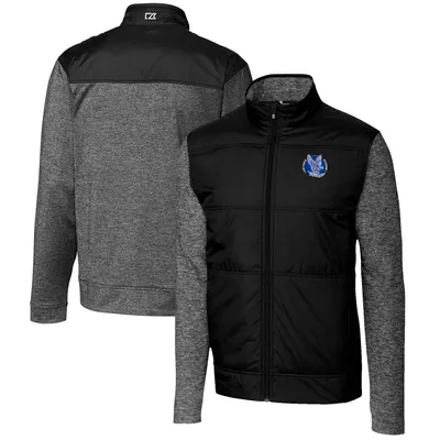 Air Force Falcons Cutter & Buck Vault Big Tall Stealth Hybrid Quilted Full-Zip Windbreaker Jacket - Black