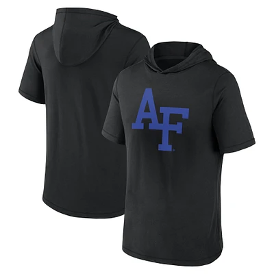 T-shirt à capuche avec logo principal Fanatics Black Air Force Falcons pour hommes