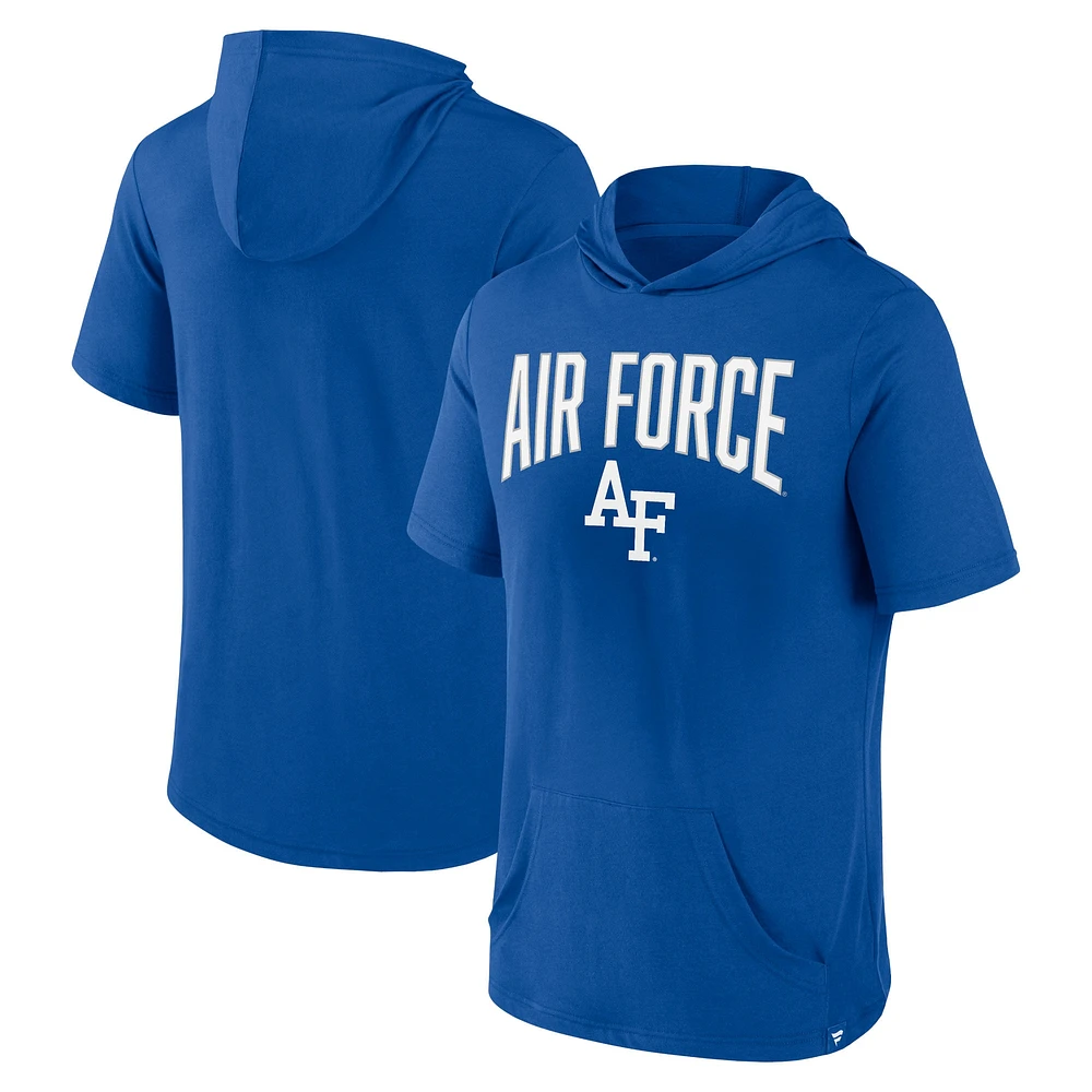 Men's Fanatics Royal Air Force Falcons Outline Lower Arch Hoodie T-Shirt