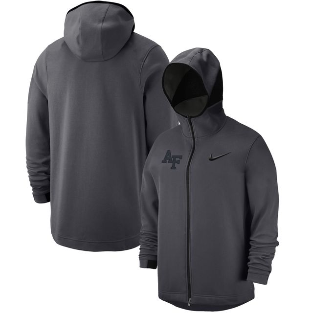 Veste à capuche entièrement zippée pour homme Nike Air Force Falcons Tonal Showtime anthracite