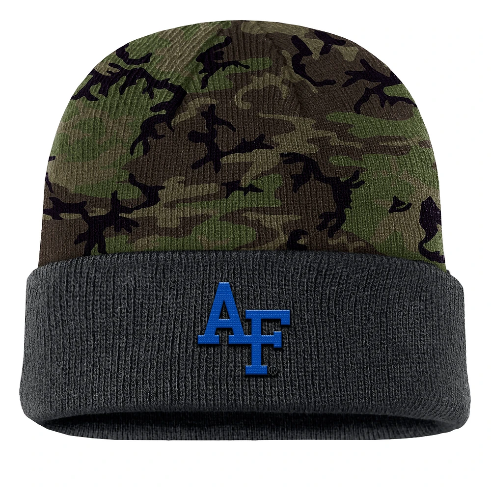 Bonnet en tricot à revers Nike Camo Air Force Falcons Military Appreciation pour homme