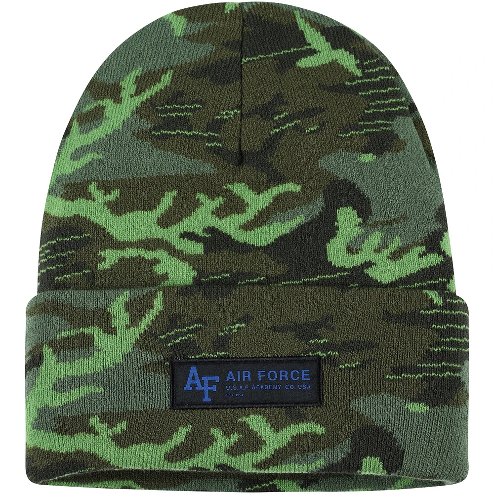 Bonnet en tricot à revers pour homme Nike Air Force Falcons Veterans Day Camo