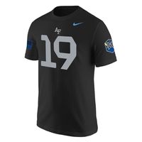 Men's Nike #1 Black Air Force Falcons Space Rivalry Replica Jersey T-Shirt