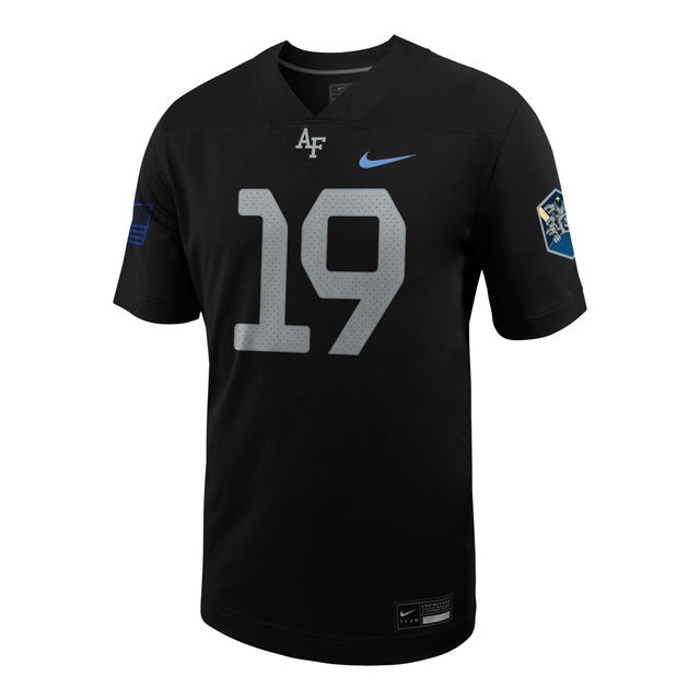 Maillot de football Nike #19 Air Force Falcons Space Rivalry Alternate Game pour homme - Noir