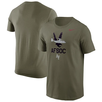 T-shirt Nike Olive Air Force Falcons Special Operations Command pour homme