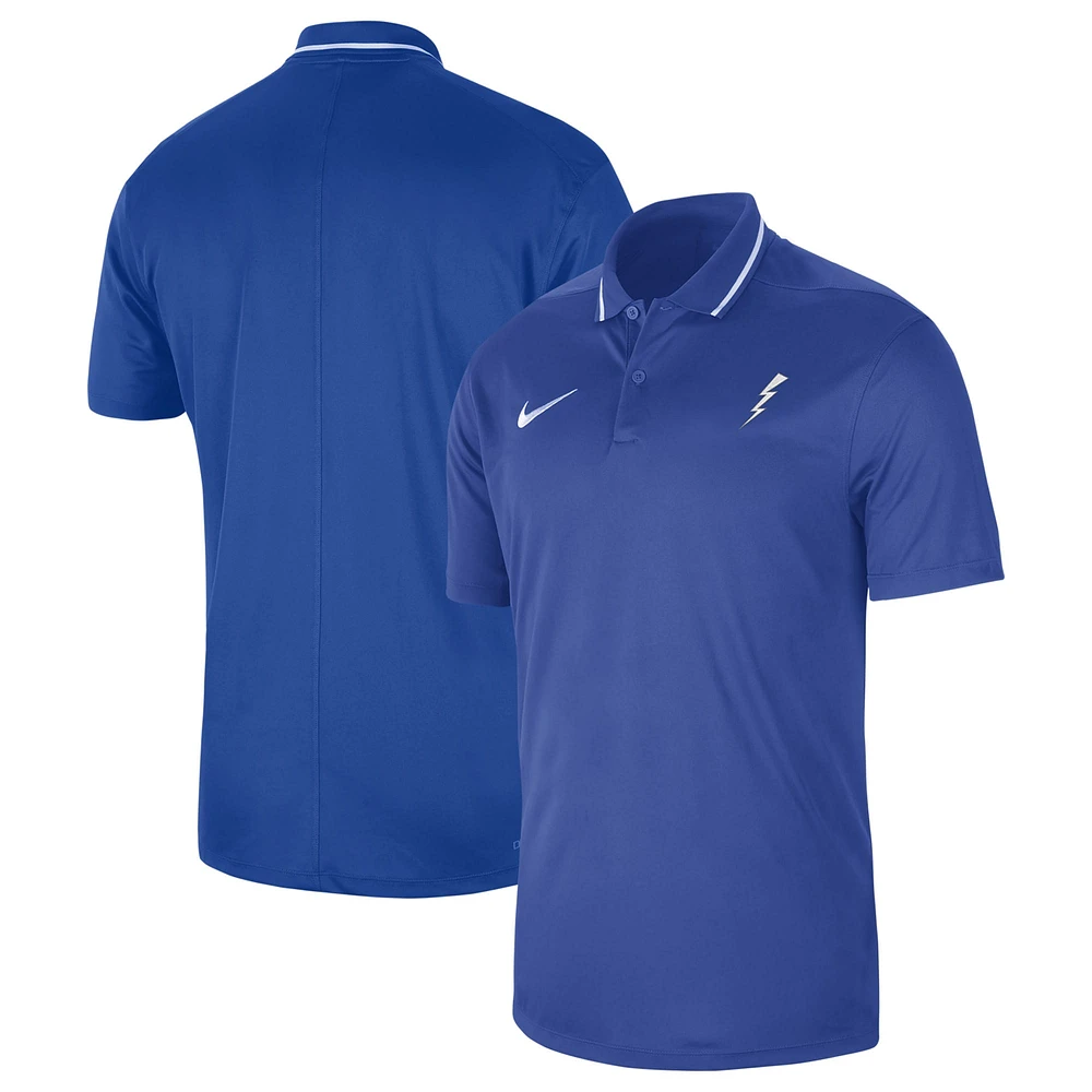 Polo performance Nike Royal Air Force Falcons 2023 Sideline Coaches pour Homme