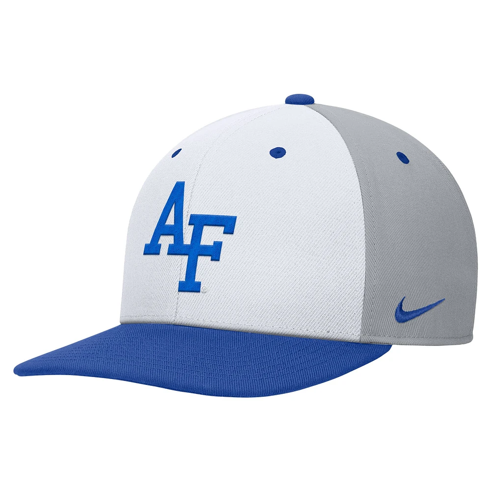 Men's Nike White/Gray Air Force Falcons Pro Performance Snapback Hat