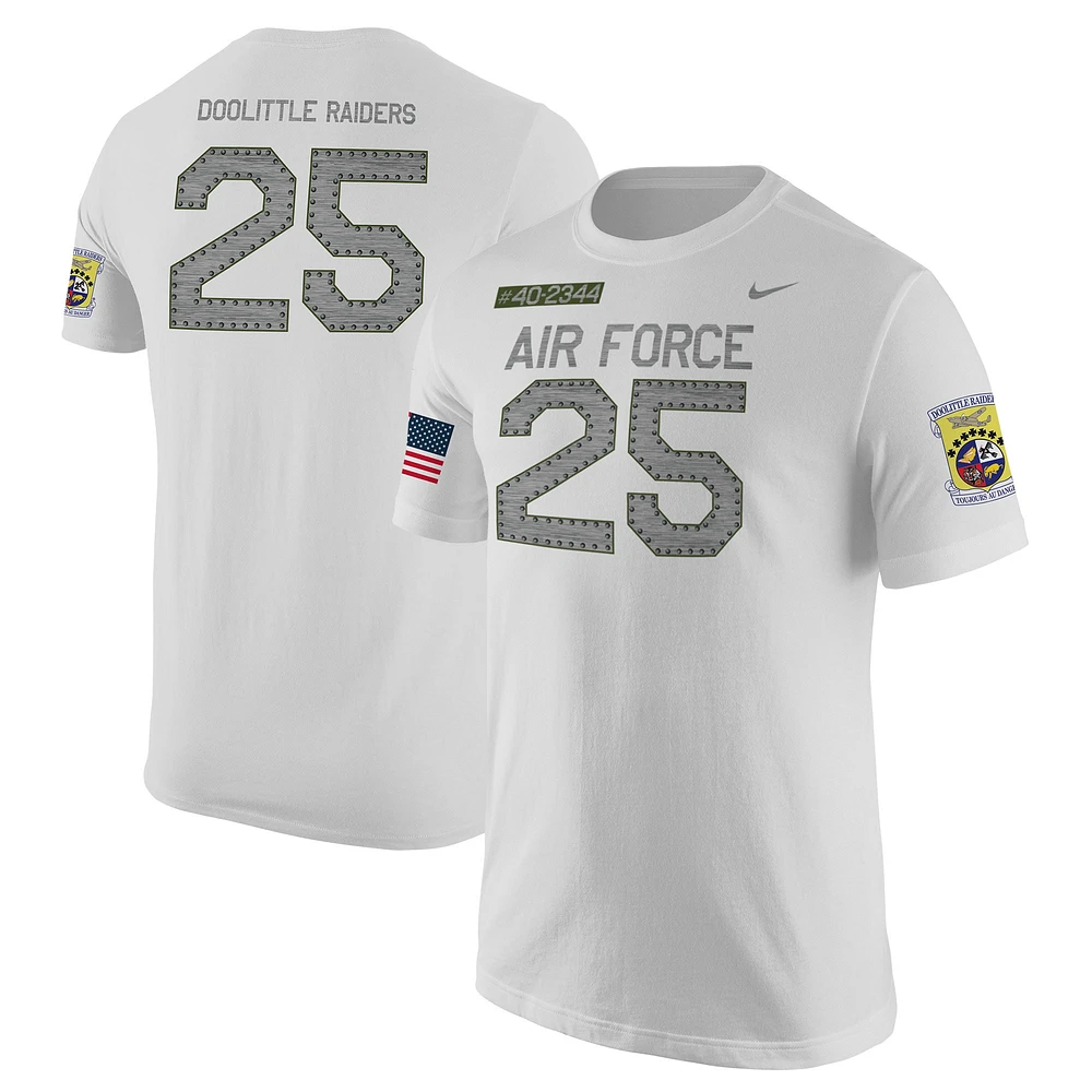 T-shirt Nike Air Force Falcons Rivalry Replica en jersey pour homme, blanc