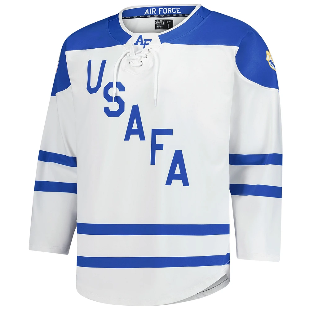 Maillot de hockey réplique blanc Air Force Falcons pour homme