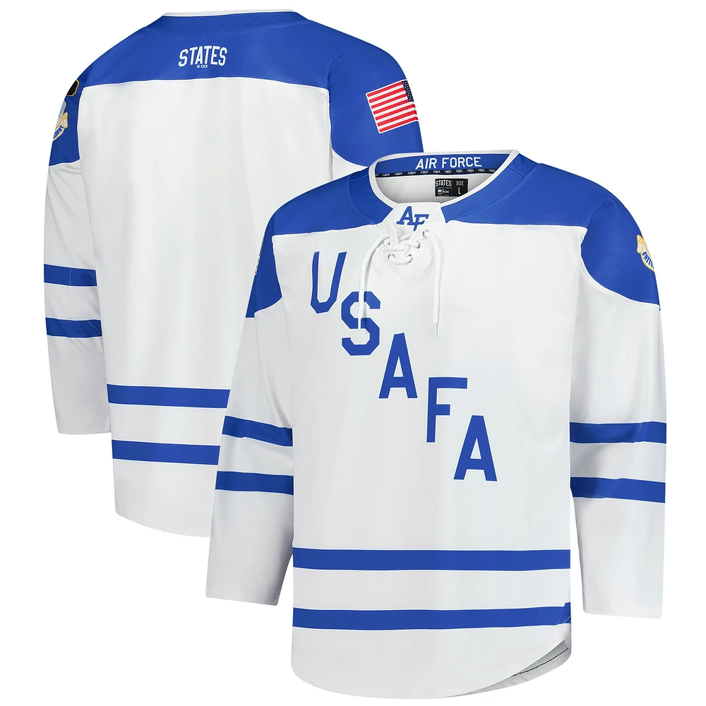 Maillot de hockey réplique blanc Air Force Falcons pour homme