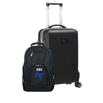 Air Force Falcons MOJO Personalized Deluxe 2-Piece Backpack & Carry-On Set - Black