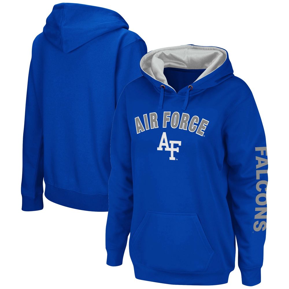 Women's Colosseum Royal Air Force Falcons Loud and Proud Pullover Hoodie