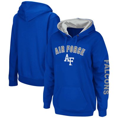 Women's Colosseum Royal Air Force Falcons Loud and Proud Pullover Hoodie