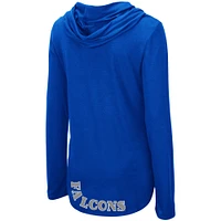 Women's Colosseum Royal Air Force Falcons My Lover Lightweight Hooded Long Sleeve T-Shirt