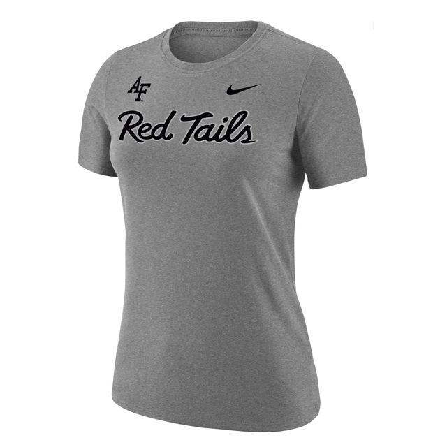 T-shirt Nike Air Force Falcons Red Tails pour femme, gris chiné