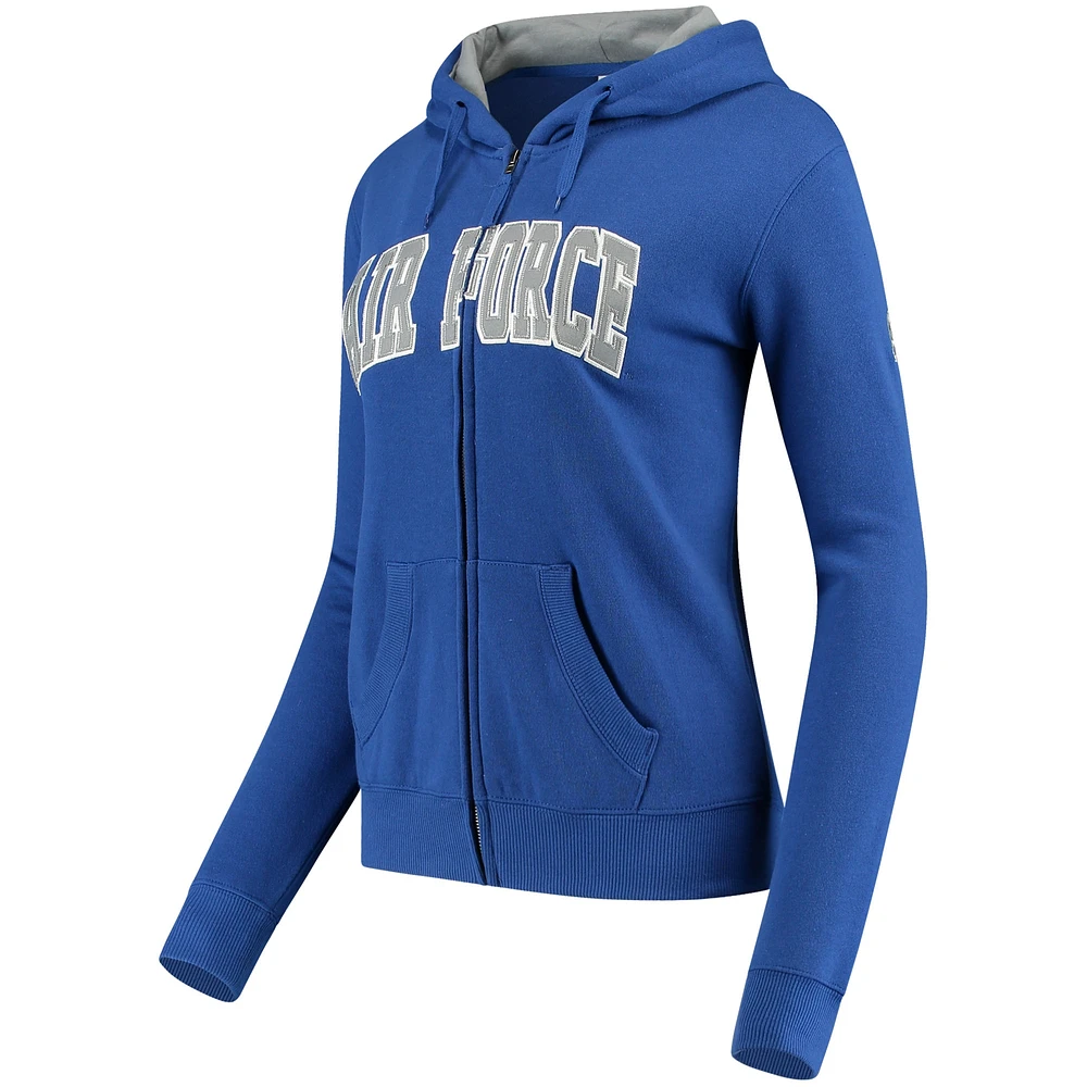 Women's Stadium Athletic Royal Air Force Falcons Arched Name Full-Zip Hoodie