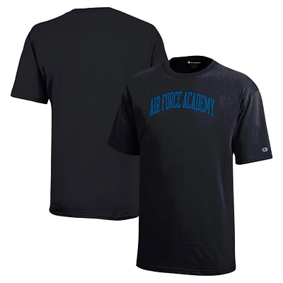 Youth Champion Black Air Force Falcons Team Arch T-Shirt