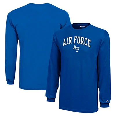 Youth Champion Royal Air Force Falcons Arch Over Logo Long Sleeve T-Shirt