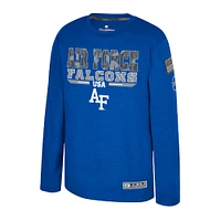 Youth Colosseum Heather Royal Air Force Falcons OHT Military Appreciation Oorah Long Sleeve T-Shirt