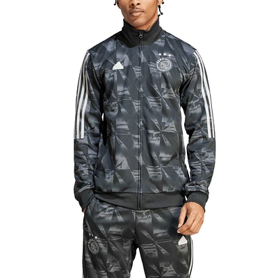 Haut de survêtement entièrement zippé adidas Ajax Lifestyle pour hommes noir