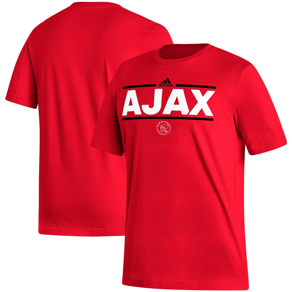 T-shirt adidas Ajax Dassler rouge pour homme