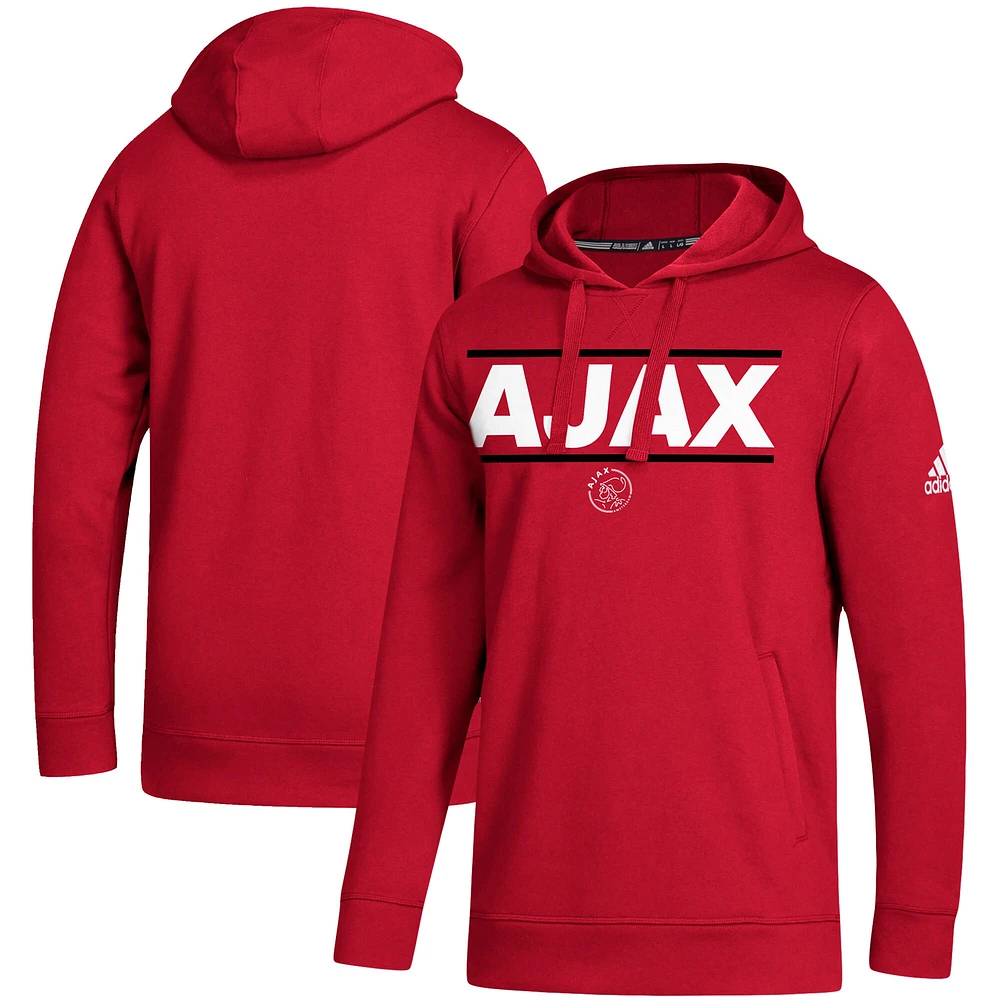 Sweat à capuche adidas Ajax Lockup rouge pour homme