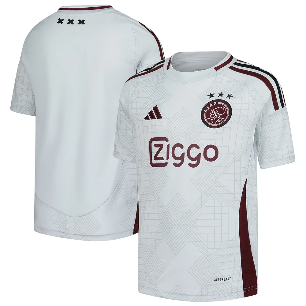 Maillot de football réplique blanc Ajax pour jeunes adidas