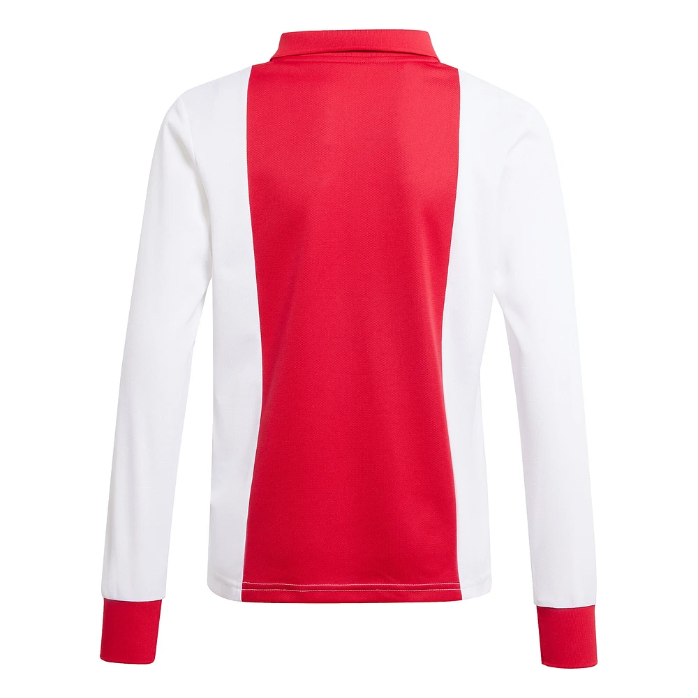 Youth adidas Originals White Ajax 125th Anniversary Replica Long Sleeve Jersey
