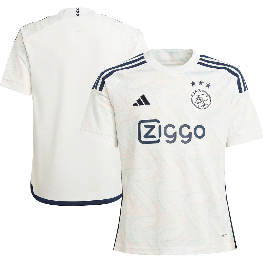 Youth adidas White Ajax 2023/24 Away Replica Jersey