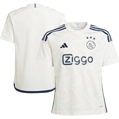 Maillot adidas Ajax Extérieur 2023/24 Réplique Enfant Blanc