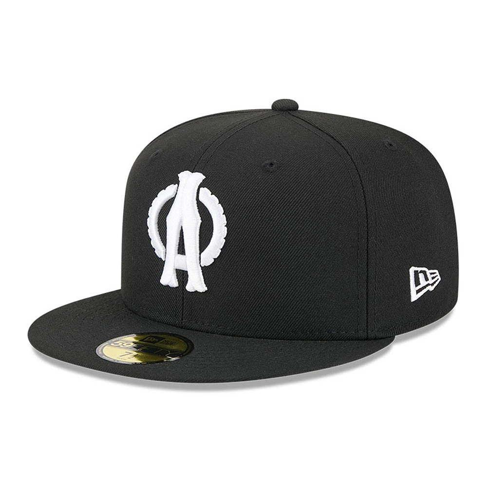 Casquette ajustée 59FIFTY Akron RubberDucks noire New Era pour homme