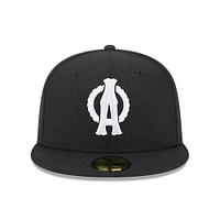 Casquette ajustée 59FIFTY Akron RubberDucks noire New Era pour homme
