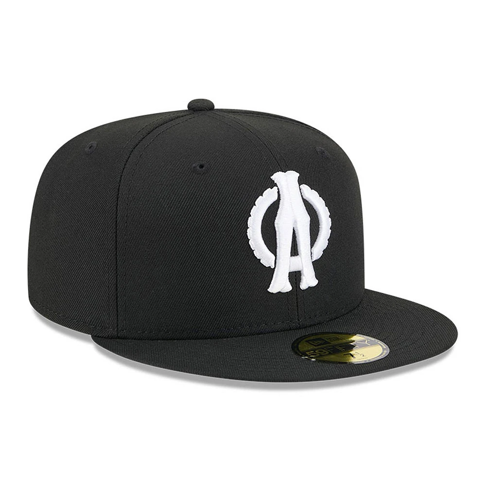 Casquette ajustée 59FIFTY Akron RubberDucks noire New Era pour homme