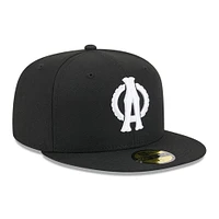 Casquette ajustée 59FIFTY Akron RubberDucks noire New Era pour homme