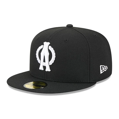 Casquette ajustée 59FIFTY Akron RubberDucks noire New Era pour homme